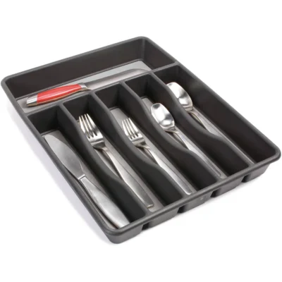 Silverware Organizer, Large, Grey