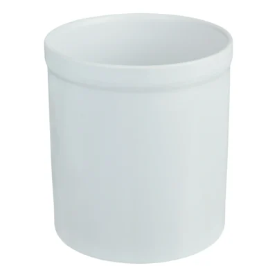 Glazed Stoneware Utensil Holder, White