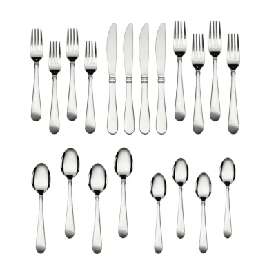 Camfield 20 Piece Stainless Steel Flatware Set, Silver